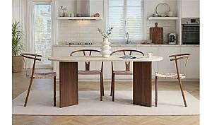 Masa Trendy Sablin Travertine/ Walnut
