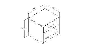 Noptiera Trendy Grande 3622 Stejar
