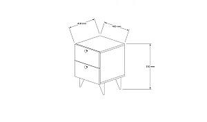 Noptiera Trendy Kada Alb