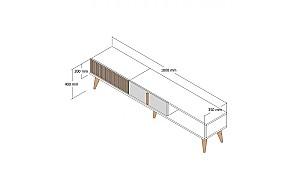 Comoda Trendy Milan Nuc/Travertin