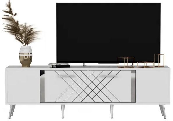 Comoda Trendy Detas Alb/Argint
