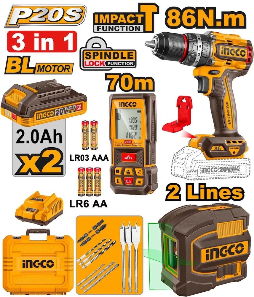 Set de scule electrice INGCO COSLI251001