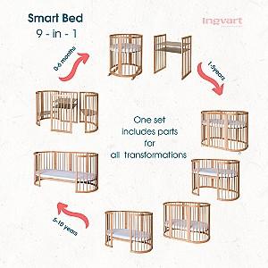 Patut copii IngVart Smart Bed Alb