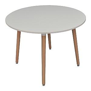 Set de masa si scaune Evelin DT 402-1Wo + 4 scaune QT-284 Wo / UF885-02 Light Beige