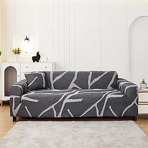 Husa pentru canapele Relaxe Home Solid Sofa Cover 2 locuri (145-185 cm) Grey Snaked