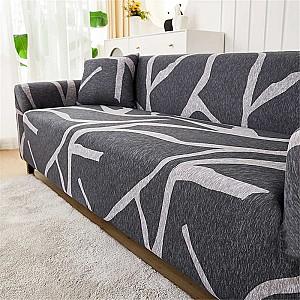 Husa pentru canapele Relaxe Home Solid Sofa Cover 2 locuri (145-185 cm) Grey Snaked