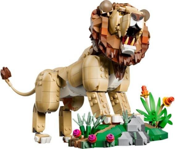 Constructor LEGO Creator 3-in-1 Animale sălbatice: Leul maiestuos