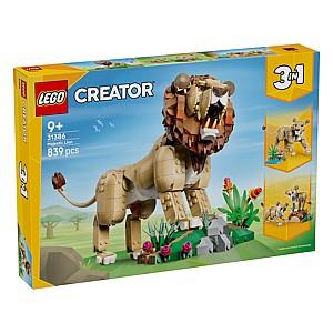 Constructor LEGO Creator 3-in-1 Animale sălbatice: Leul maiestuos