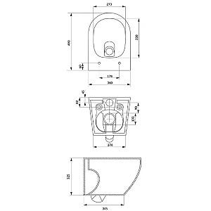 Vas WC Cersanit Mito Desse Pro Oval Tornado Slim Soft close