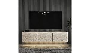 Tumba pentru televizor Trendy Neon Illuminated Travertin