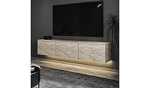 Tumba pentru televizor Trendy Neon Illuminated Travertin