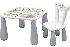 Masă de scris pentru copii Maltex Luna Town White Grey