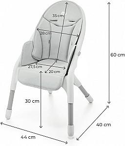 Scaun de masa multifunctional KinderKraft Dinnly 2in1 Light Grey (KHDINN00LGR0000)