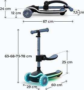 Trotineta KinderKraft Raket UP Blue (KRRAUP00BLU0000)