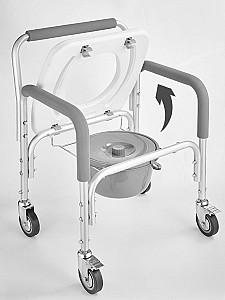 Scaun de baie pentru persoane cu dizabilitati 4Life AT48 Mobile Black