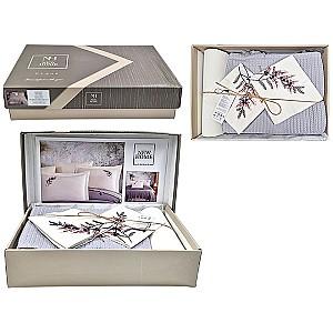 Albituri de pat Newhome NH Pike L.Grey cu broderie