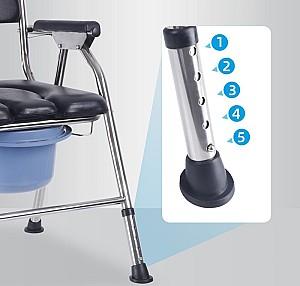 Scaun de baie pentru persoane cu dizabilitati 4Life AT48 Folden Black