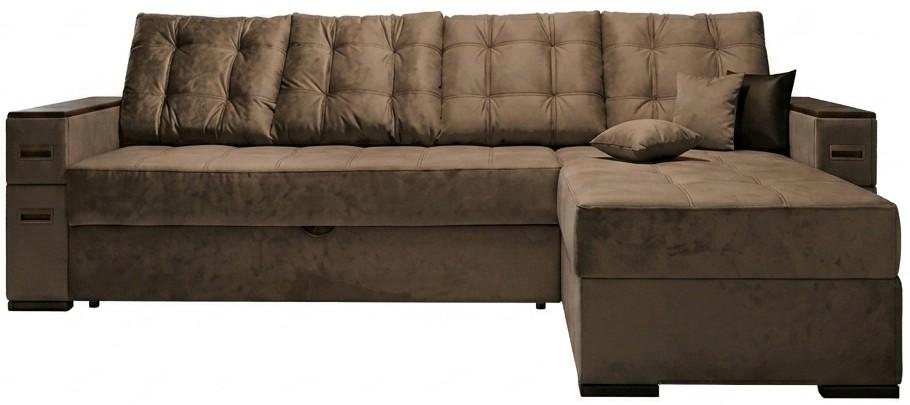 Canapea coltar ML Mobila Viraj 7/2 K-1 Bonnel (Allure Premium Latte) Maro