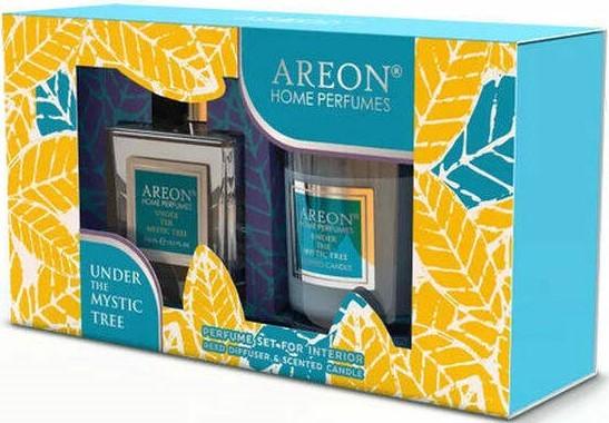 Aromatizator de aer Areon Home Perfume Sticks 150ml + Lumanare (Under the Mystic Tree)