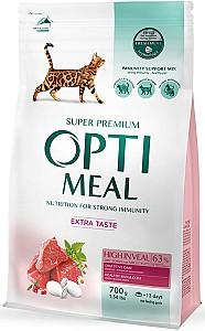 Hrana uscata pentru pisici Optimeal Adult Cat Extra Taste Veal 700g