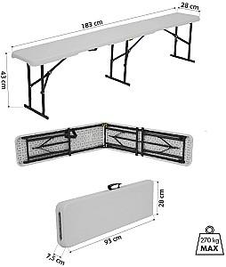Banca gradina Nils Camp NC3404 White