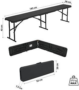 Banca gradina Nils Camp NC3404 Black