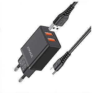Incarcator telefon Jokade Wall Charger with Cable USB to Type-C Dual Port 5A Yiyue Black