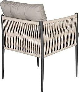 Scaun terasa Papatya Evans Anthracite / Beige