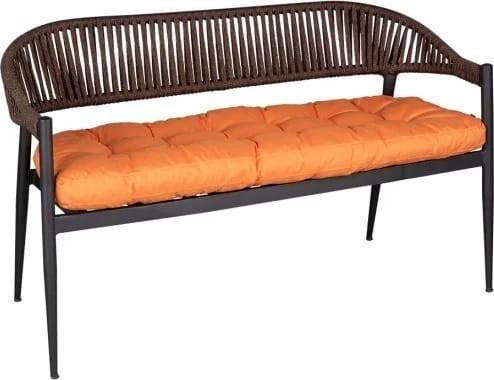 Canapea pentru gradina Papatya Corner Anthracite / Brown / Orange