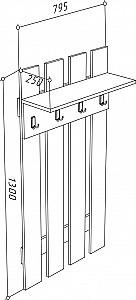 Cuier ML Mobila №1 800*1300*220 stejar auriu