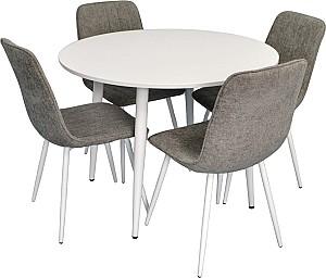Set de masa si scaune Evelin DT 402-5Wh + 4 scaune YTC-078 Wh / UF885-14 (Grey)