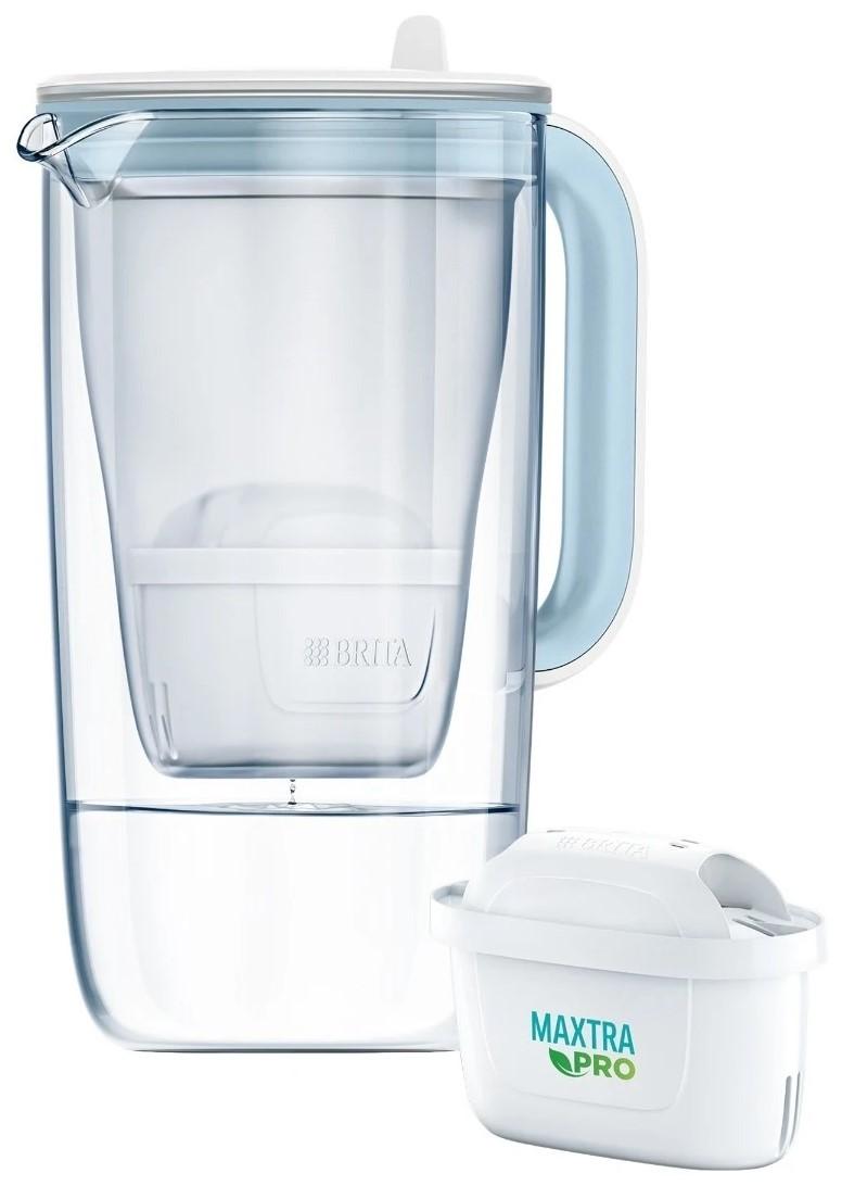 Cană filtrantă pentru apă BRITA Glass Jug One Light-Blue