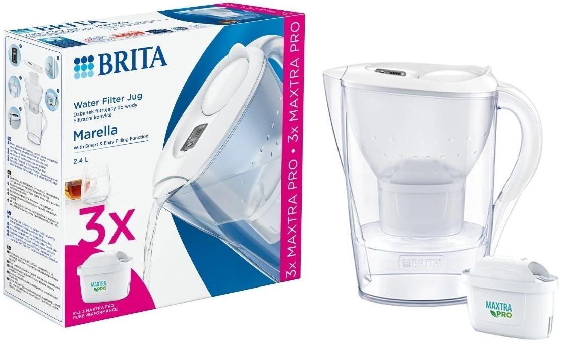 Cană filtrantă pentru apă BRITA Marella White 3X Filter