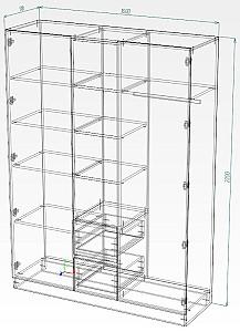 Dulap Smartex N14 160 cm Alb