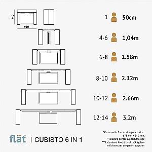 Masa Flat Cubisto 6in1 Alb