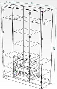 Dulap Smartex N16 140 cm Grafit