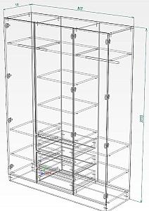 Dulap Smartex N16 160 cm Cașmir / Stejar Deschis