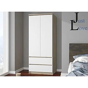 Dulap Akord S90 2D2SZ Sonoma Oak/White