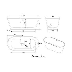 Cadă de baie Invena Limnos Trend AN-00-190-KPL