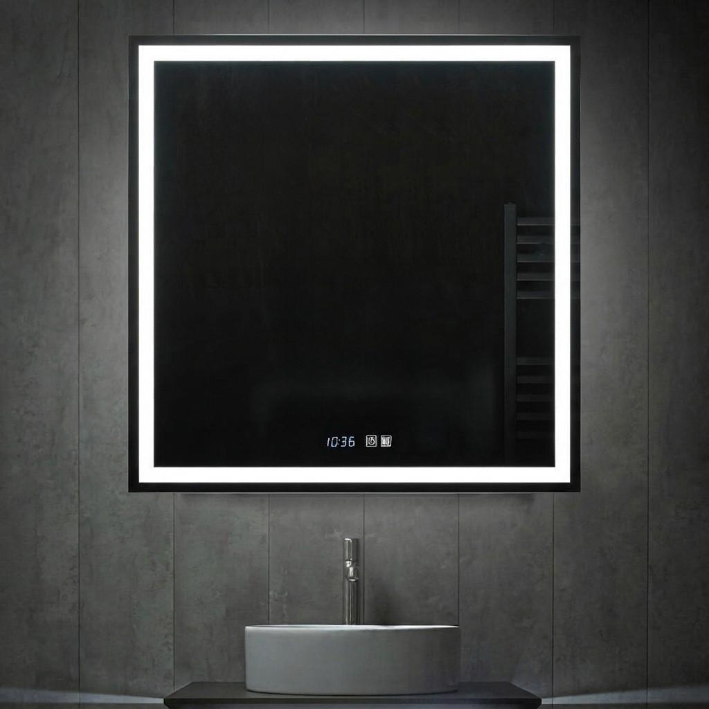 Oglindă PS LED (colt ascuțit) 800x800