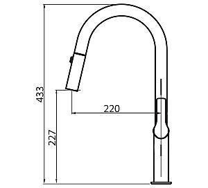 Robinet bucatarie Helika 7723-601 Black Metallic