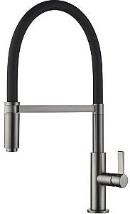 Robinet bucatarie Helika 7003-T Graphite+black silicon hose