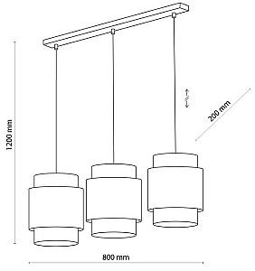 Lustra TK Lighting Boho 6541 Black