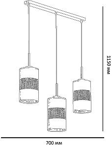 Lustra TK Lighting Bogart 4401 Black/Gold