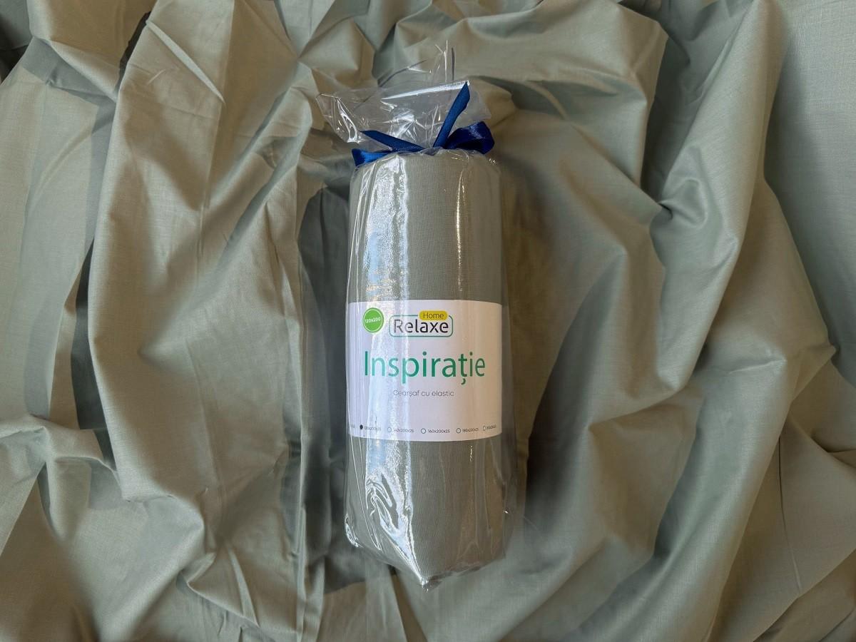 Cearsaf pentru pat Relaxe Home Inspiratie 200x200 cm Green-Gray