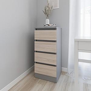 Comoda Smartex T1 40 cm Grafit / Stejar Deschis