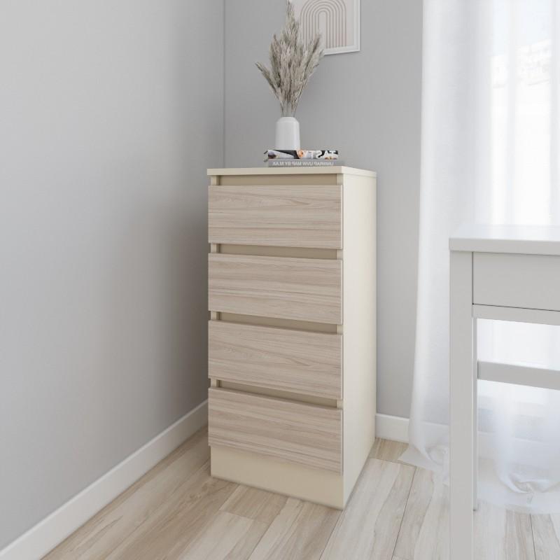 Comoda Smartex T1 40 cm Ivory / Stejar Deschis