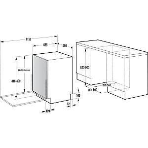 Masina de spalat vase incorporabilă Gorenje GV16D5
