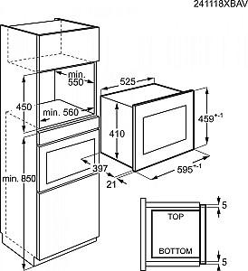 Cuptor cu microunde incorporabil AEG TB6SM261FB