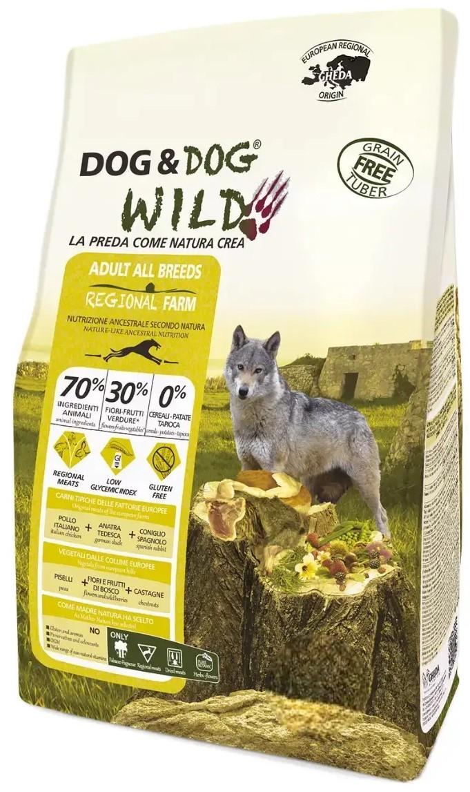 Hrana uscata pentru caini Gheda Dog&Dog Wild Regional Farm 2kg